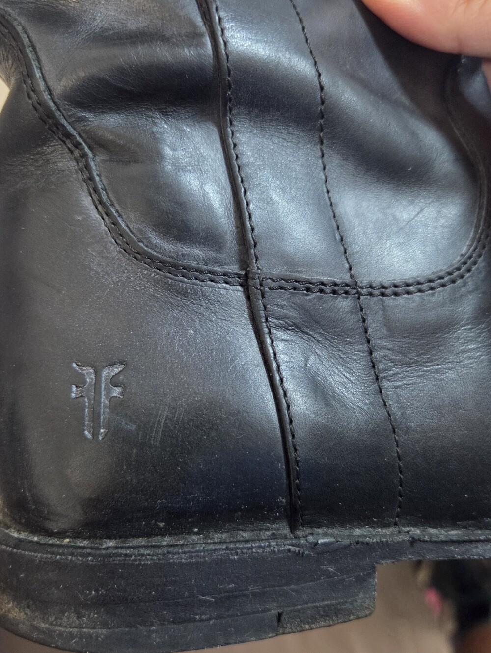 FRYE Paige Short Riding Boots Black Leather Size 6.5 - Picture 3 of 10